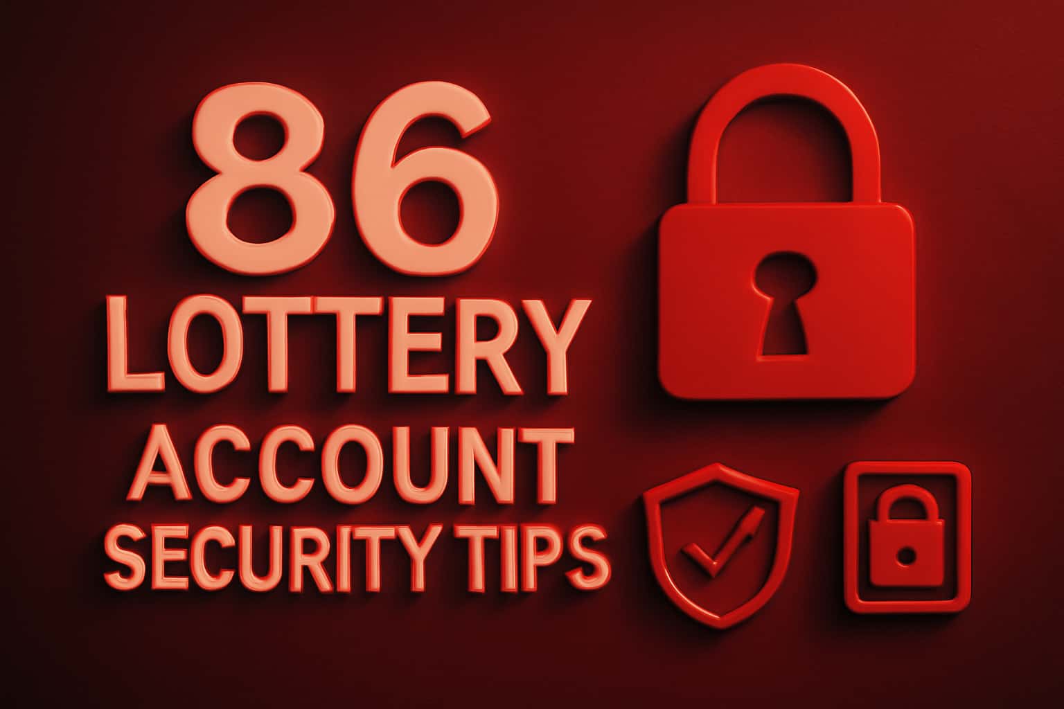 An informative scene illustrating account security for 86 Lottery.