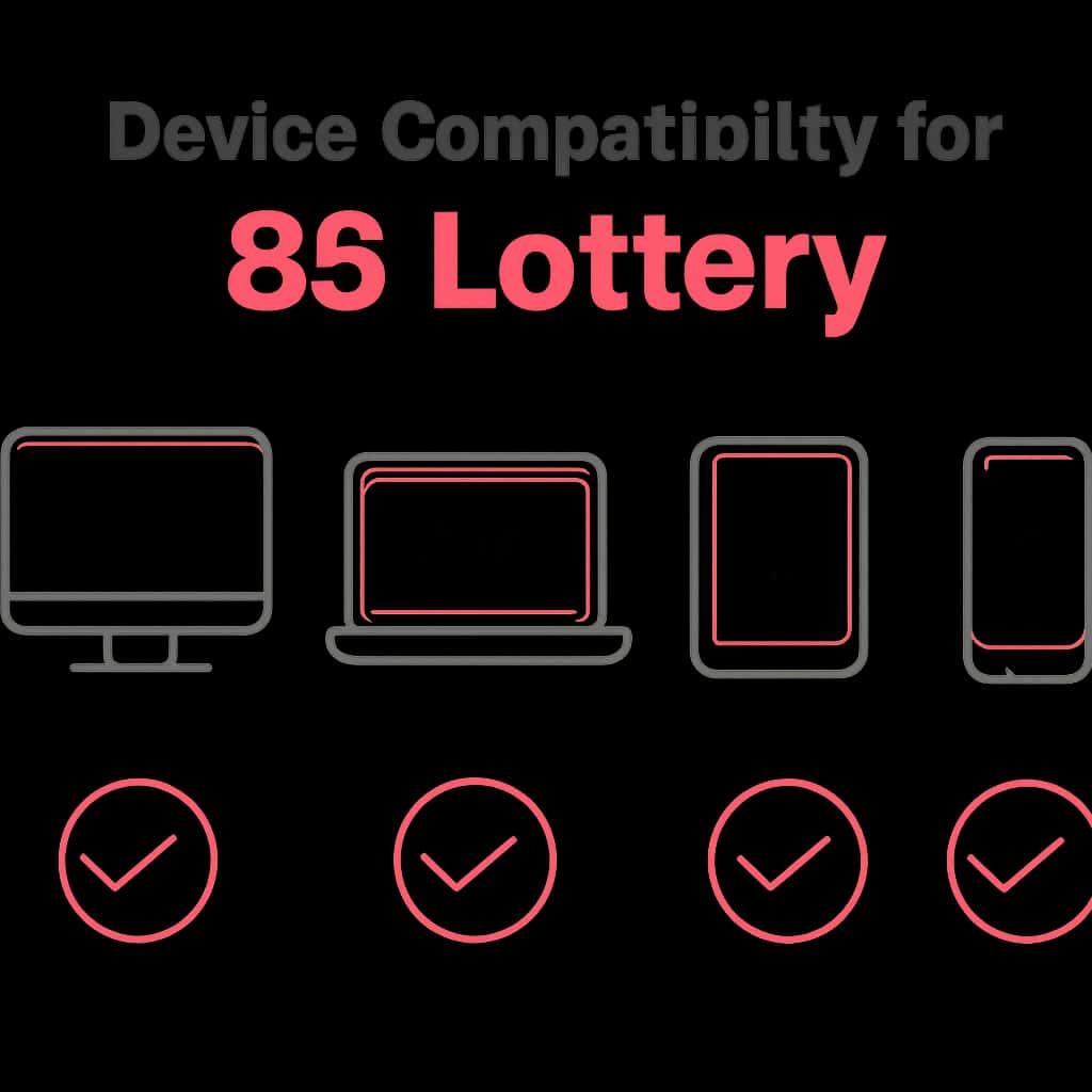 Illustration detailing Device Compatibility for 86 Lottery.