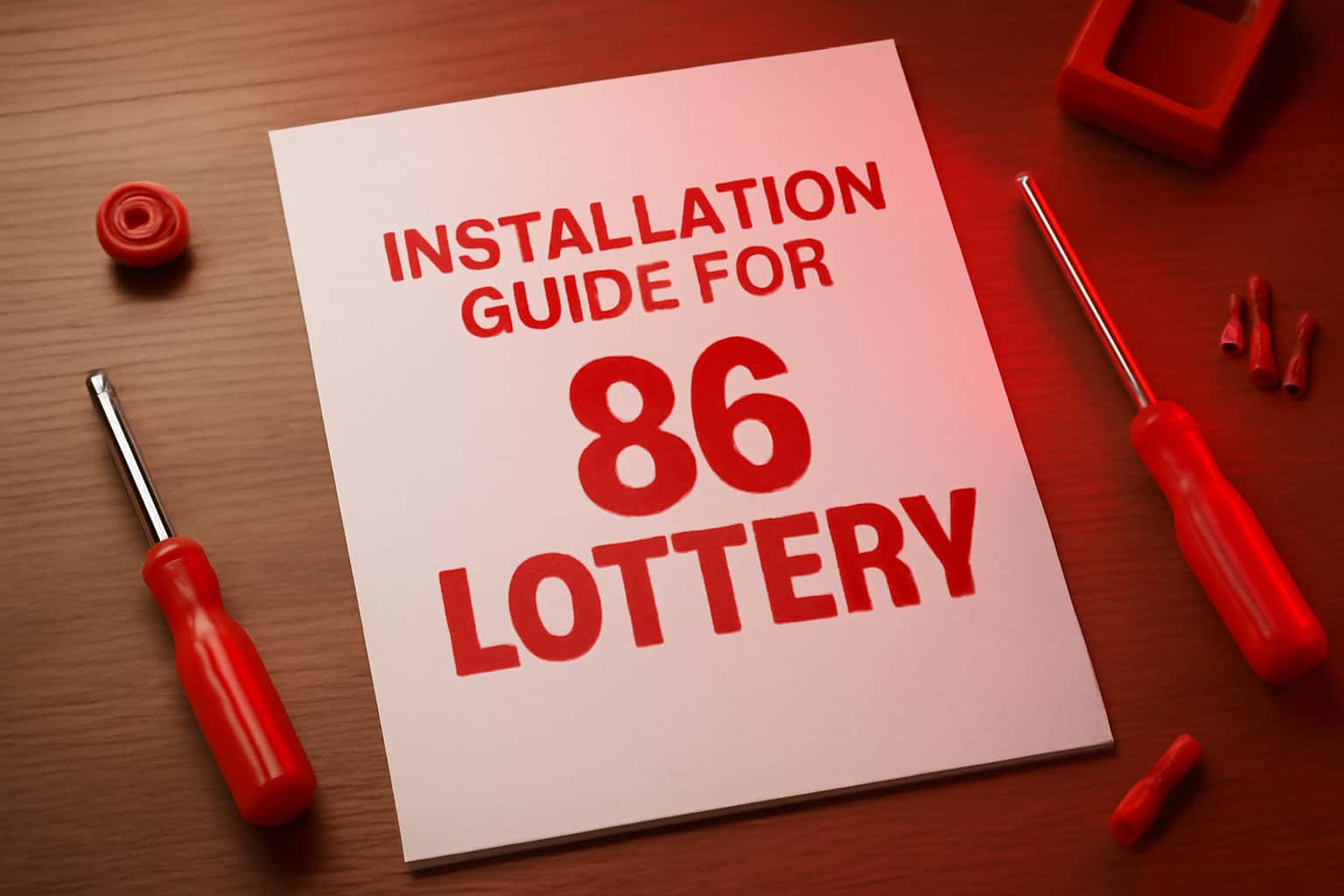 High-tech visual of the Installation Guide for 86 Lottery.