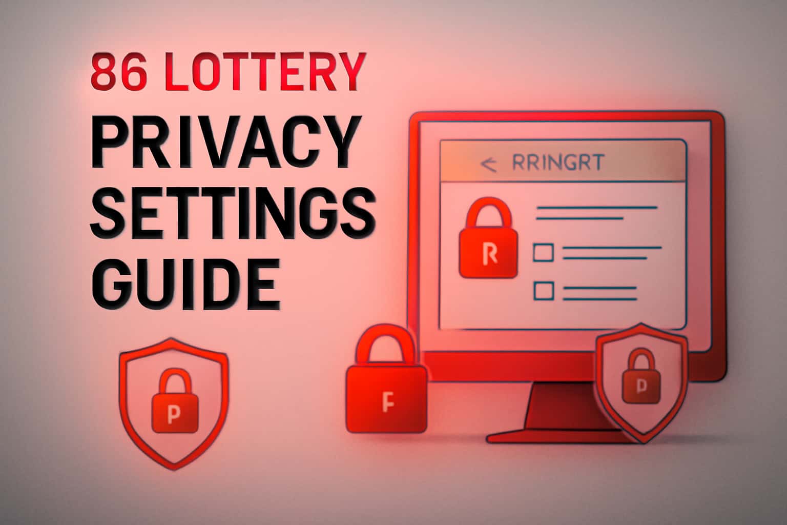 A visual representation of privacy settings for the 86 Lottery app.