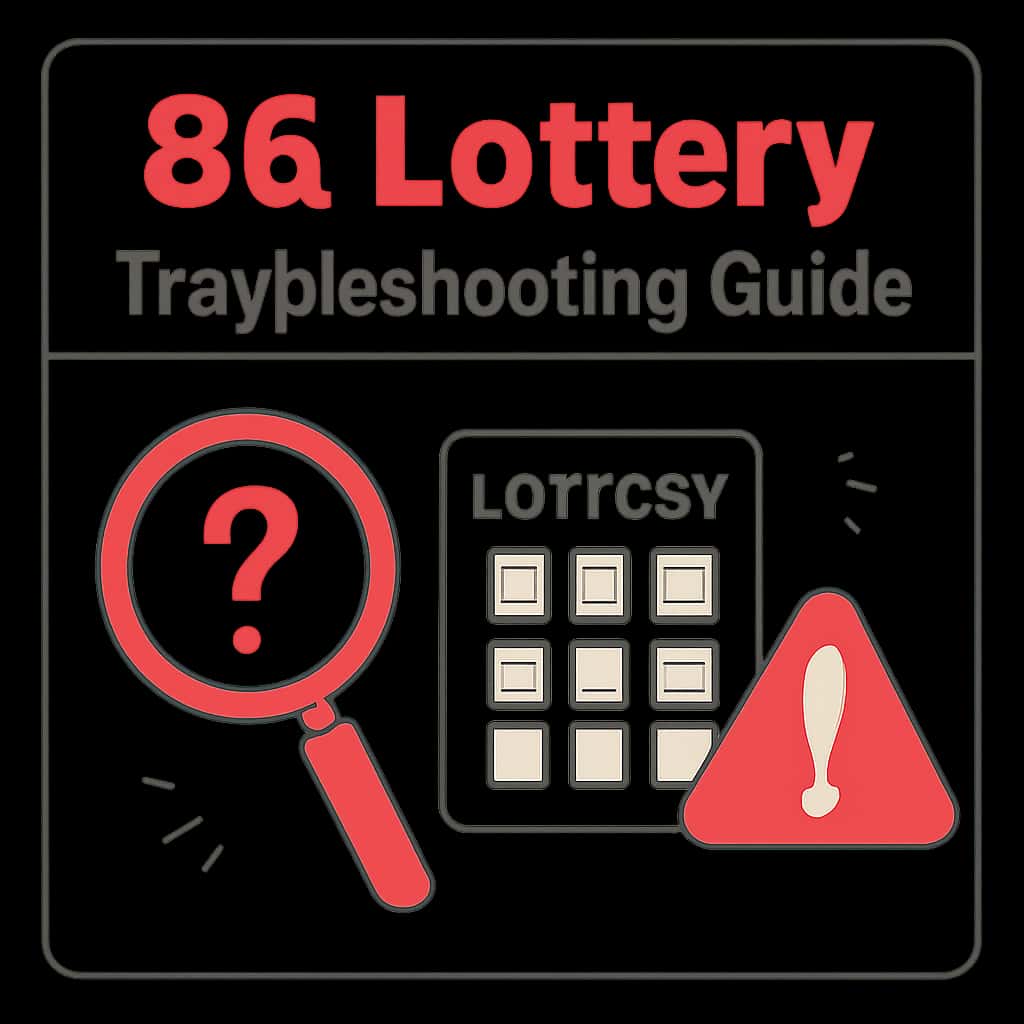 Illustration for 86 Lottery Troubleshooting Guide.