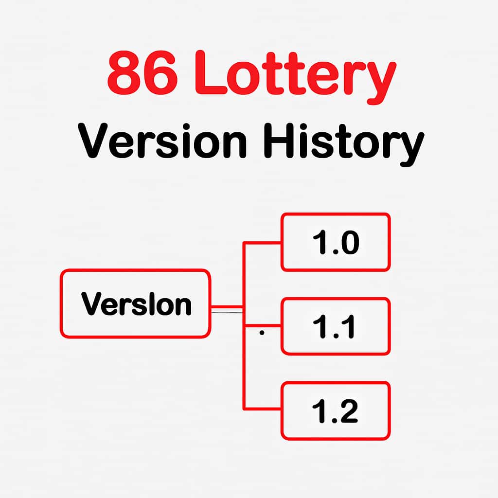 Diagram illustrating key aspects of 86 Lottery Version History.