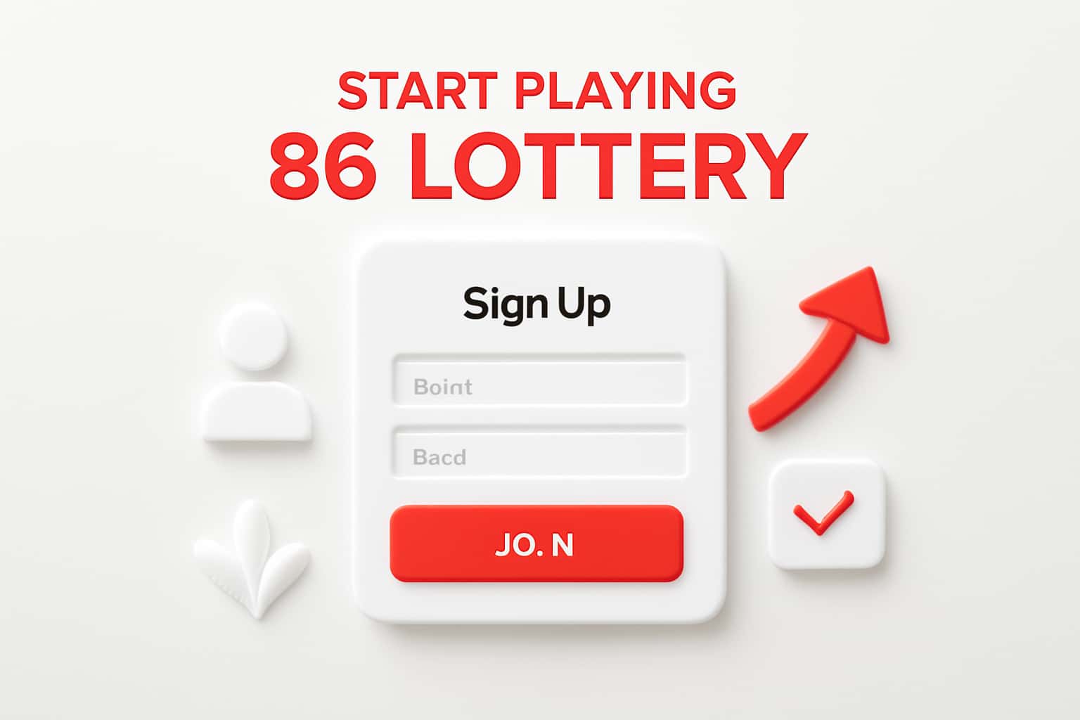 Start Playing 86 Lottery - Sign Up Interface