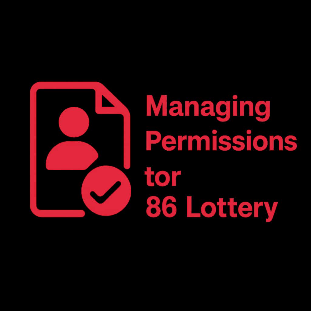 Icon depicting managing permissions for 86 Lottery app.