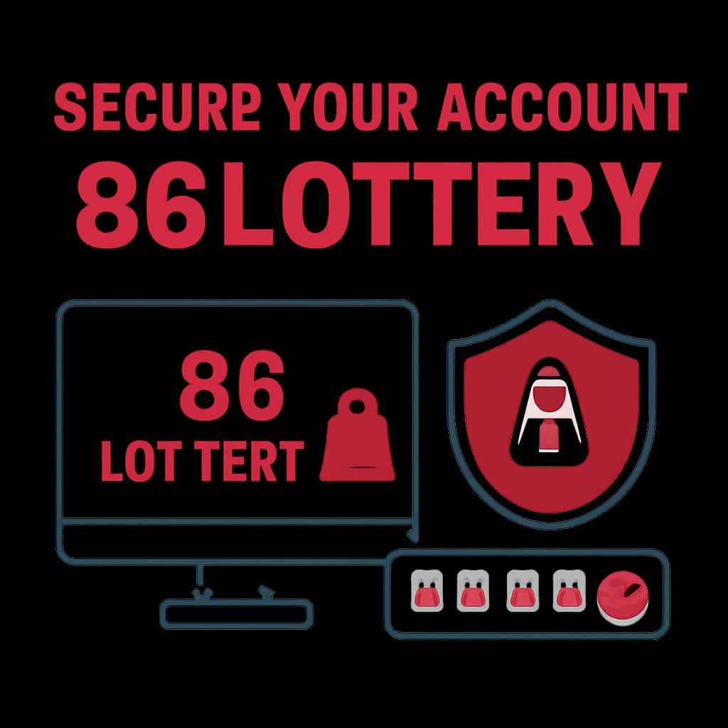 Illustration showing the steps to secure your 86 Lottery account.
