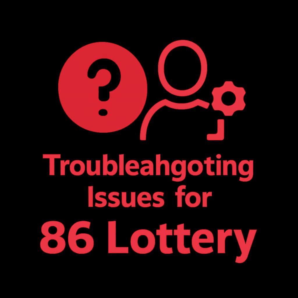 An icon representing troubleshooting for the 86 Lottery app.